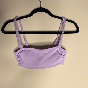 Bathing suit top (small) lavender purple with little flower straps.